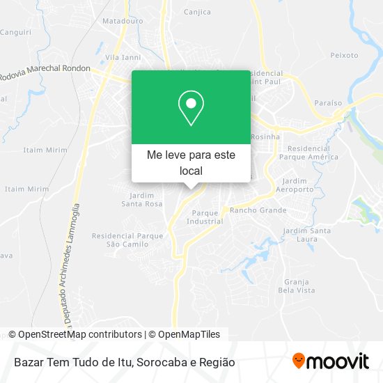 Bazar Tem Tudo de Itu mapa