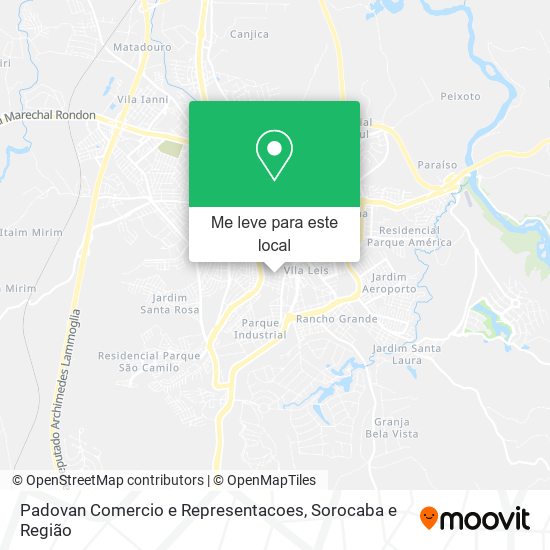 Padovan Comercio e Representacoes mapa