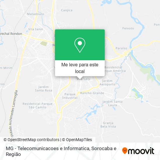 MG - Telecomunicacoes e Informatica mapa