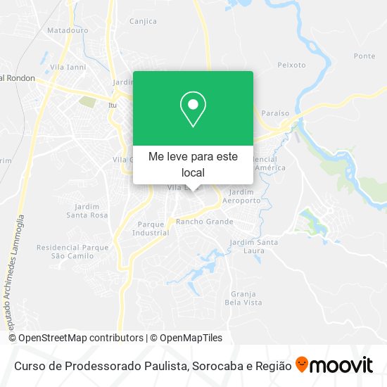 Curso de Prodessorado Paulista mapa