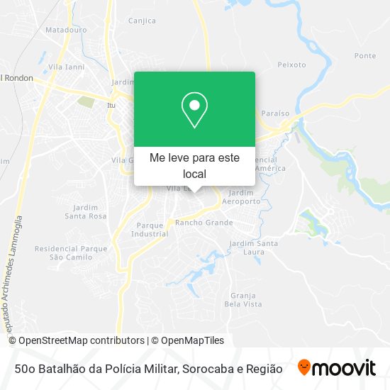 50o Batalhão da Polícia Militar mapa