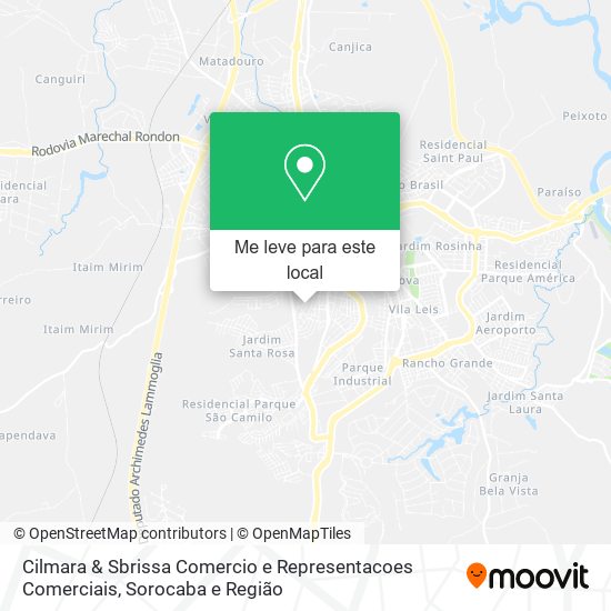 Cilmara & Sbrissa Comercio e Representacoes Comerciais mapa