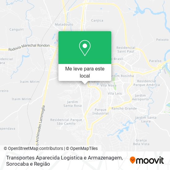 Transportes Aparecida Logistica e Armazenagem mapa