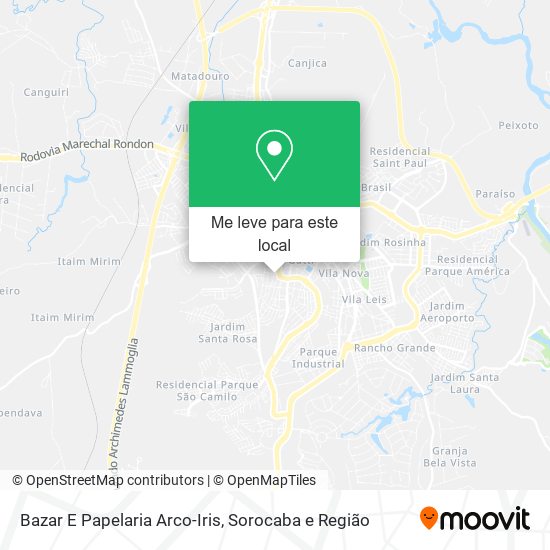 Bazar E Papelaria Arco-Iris mapa