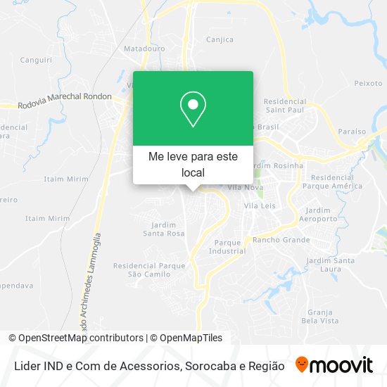 Lider IND e Com de Acessorios mapa