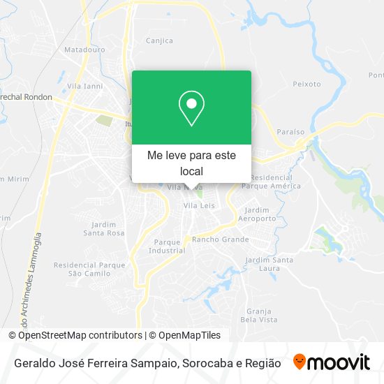 Geraldo José Ferreira Sampaio mapa