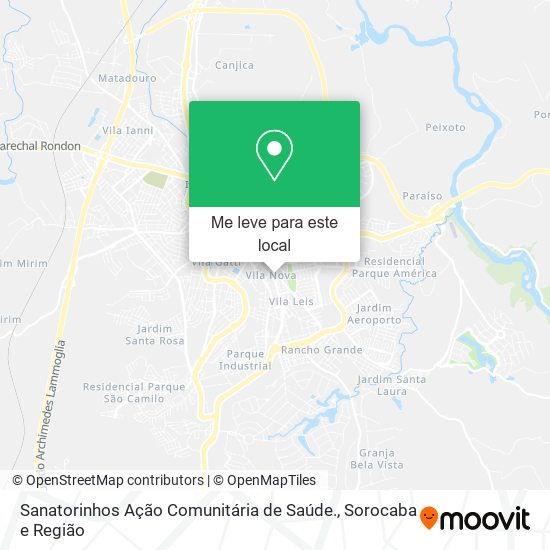 Sanatorinhos Ação Comunitária de Saúde. mapa