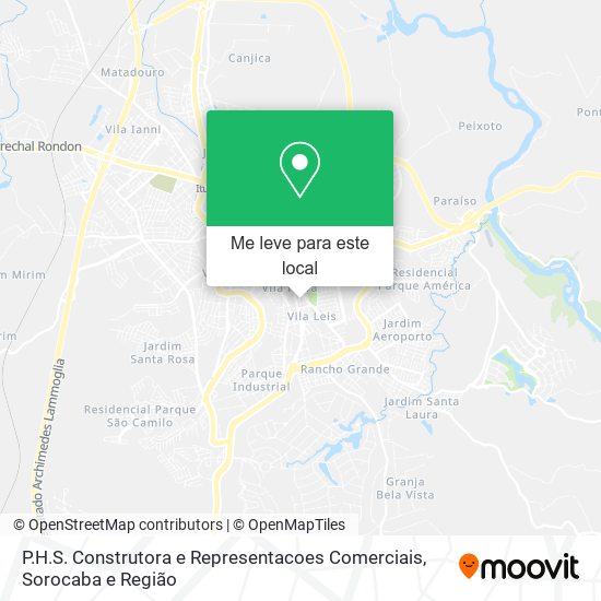 P.H.S. Construtora e Representacoes Comerciais mapa