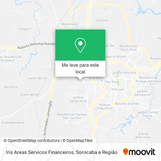 Iris Areas Servicos Financeiros mapa