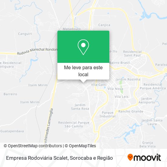 Empresa Rodoviária Scalet mapa