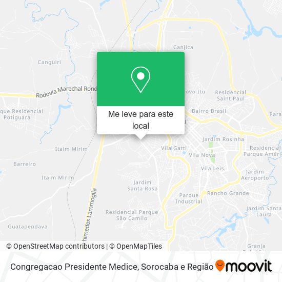Congregacao Presidente Medice mapa