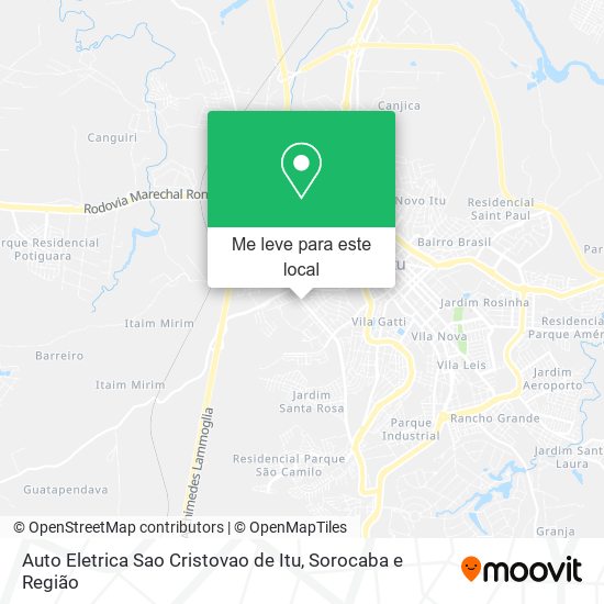 Auto Eletrica Sao Cristovao de Itu mapa