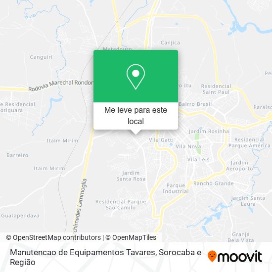 Manutencao de Equipamentos Tavares mapa