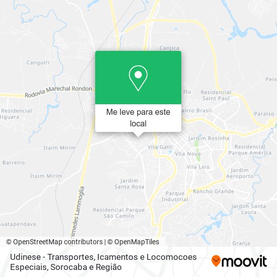 Udinese - Transportes, Icamentos e Locomocoes Especiais mapa
