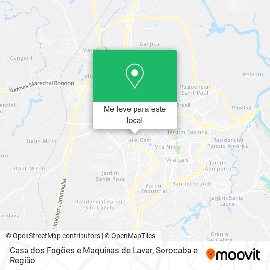 Casa dos Fogões e Maquinas de Lavar mapa