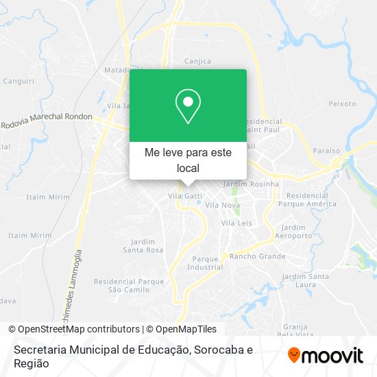 Secretaria Municipal de Educação mapa