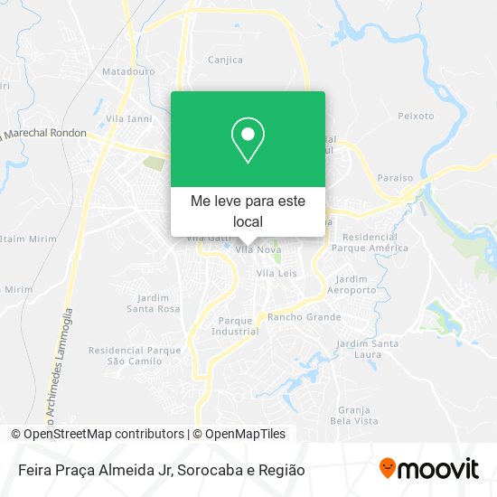 Feira Praça Almeida Jr mapa