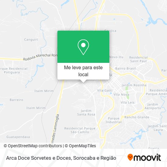 Arca Doce Sorvetes e Doces mapa