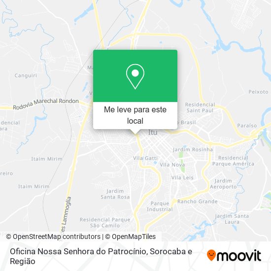 Oficina Nossa Senhora do Patrocínio mapa