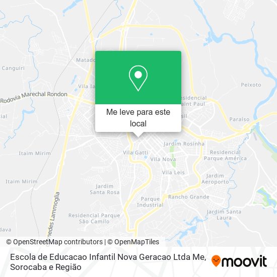 Escola de Educacao Infantil Nova Geracao Ltda Me mapa