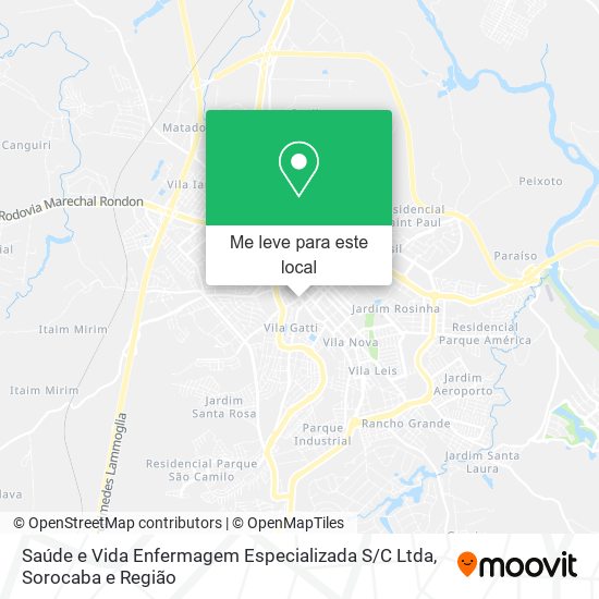 Saúde e Vida Enfermagem Especializada S / C Ltda mapa