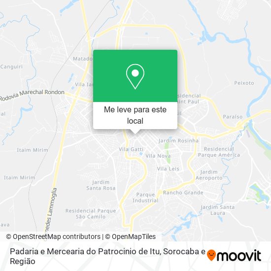 Padaria e Mercearia do Patrocinio de Itu mapa