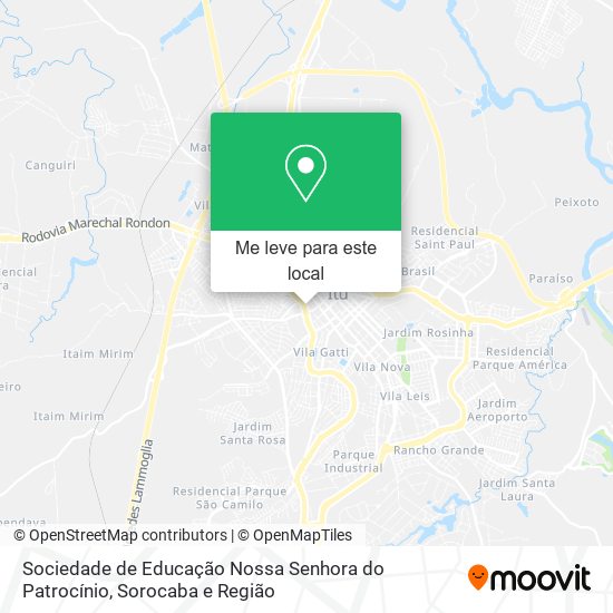 Sociedade de Educação Nossa Senhora do Patrocínio mapa