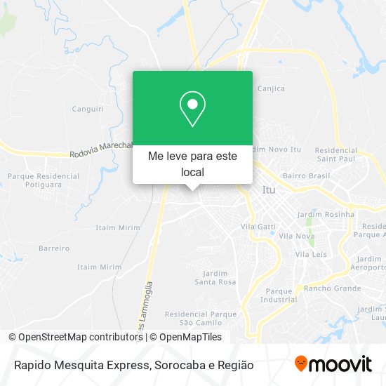 Rapido Mesquita Express mapa