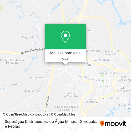 Superágua Distribuidora de Água Mineral mapa