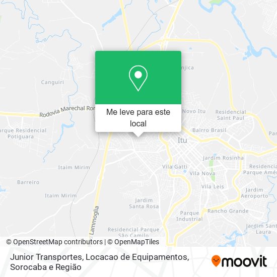 Junior Transportes, Locacao de Equipamentos mapa