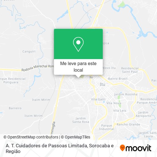 A. T. Cuidadores de Passoas Limitada mapa