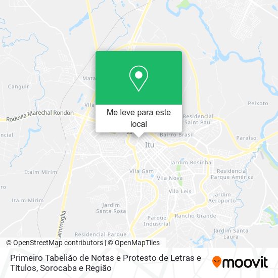 Primeiro Tabelião de Notas e Protesto de Letras e Títulos mapa