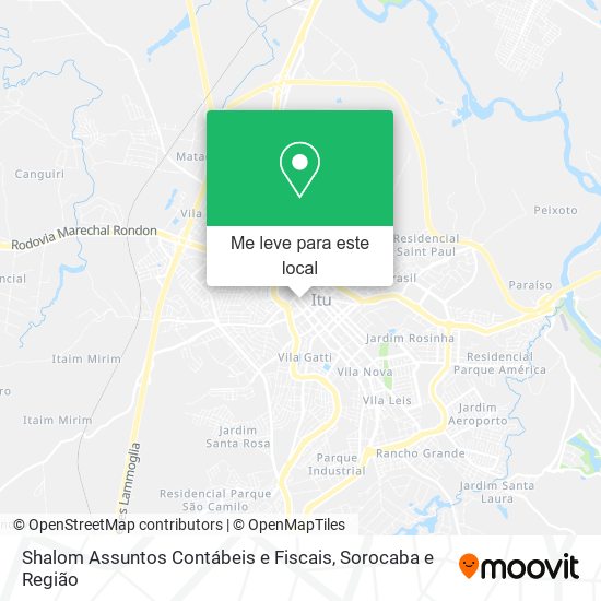 Shalom Assuntos Contábeis e Fiscais mapa