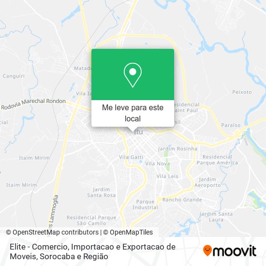 Elite - Comercio, Importacao e Exportacao de Moveis mapa