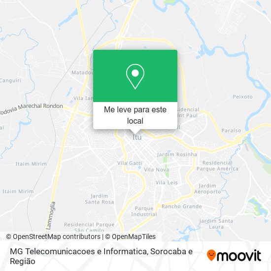 MG Telecomunicacoes e Informatica mapa