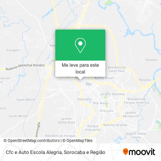 Cfc e Auto Escola Alegria mapa