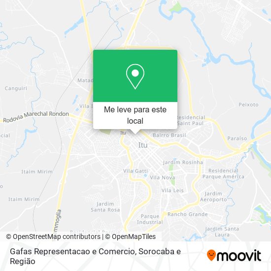 Gafas Representacao e Comercio mapa