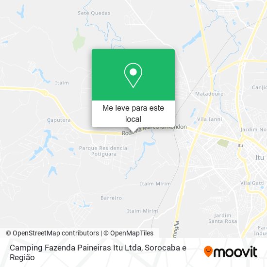 Camping Fazenda Paineiras Itu Ltda mapa