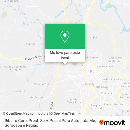 Ribeiro Com. Prest. Serv. Pecas Para Auto Ltda Me mapa