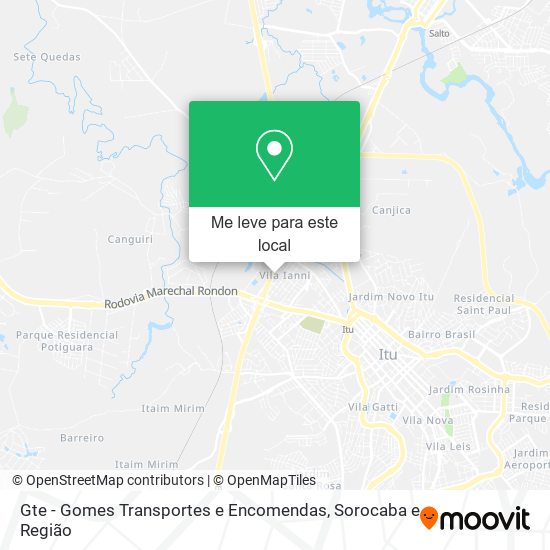 Gte - Gomes Transportes e Encomendas mapa