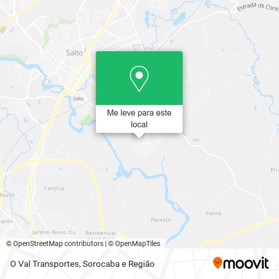 O Val Transportes mapa