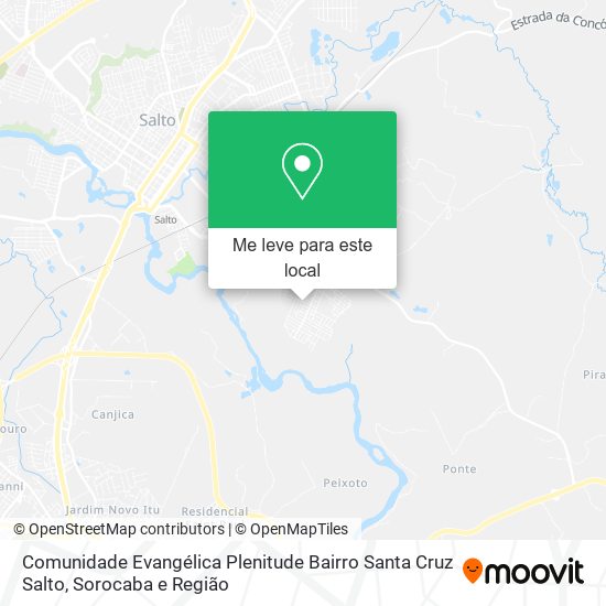 Comunidade Evangélica Plenitude Bairro Santa Cruz Salto mapa