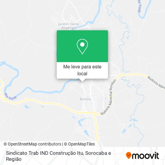 Sindicato Trab IND Construção Itu mapa