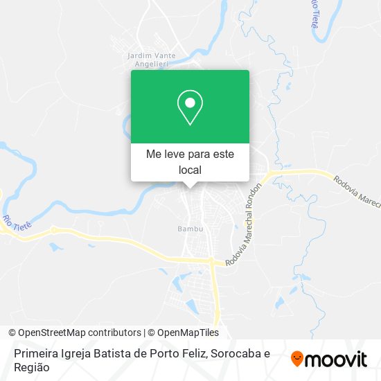 Primeira Igreja Batista de Porto Feliz mapa