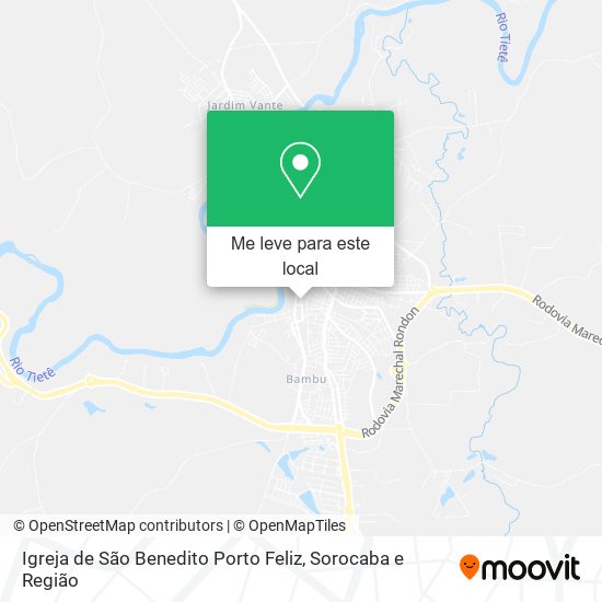 Igreja de São Benedito Porto Feliz mapa