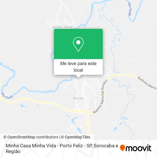 Minha Casa Minha Vida - Porto Feliz - SP mapa