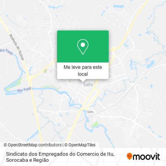 Sindicato dos Empregados do Comercio de Itu mapa