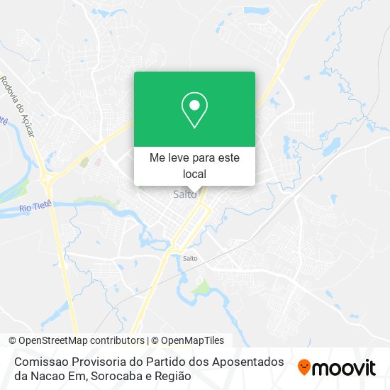 Comissao Provisoria do Partido dos Aposentados da Nacao Em mapa