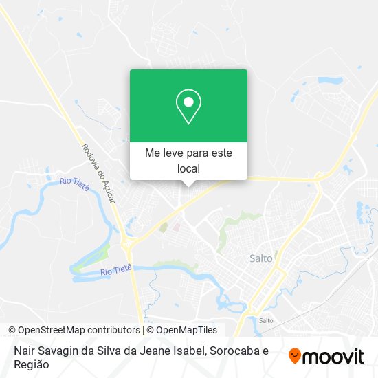 Nair Savagin da Silva da Jeane Isabel mapa