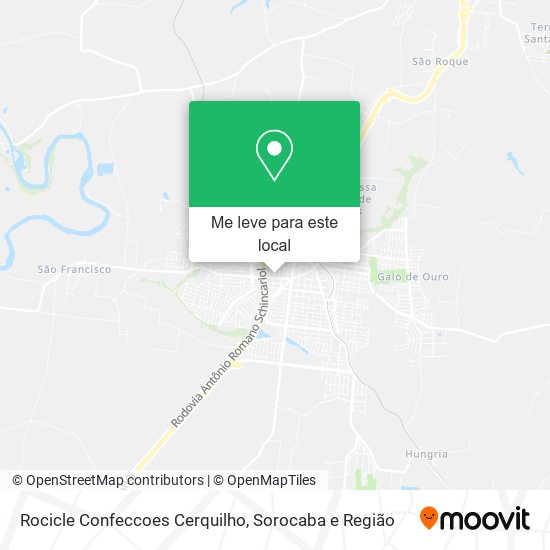 Rocicle Confeccoes Cerquilho mapa